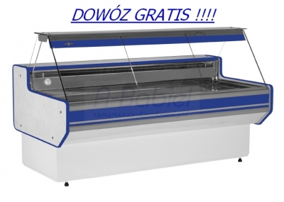 Lada chłodnicza z szybą prostą dł. 179 cm L-A