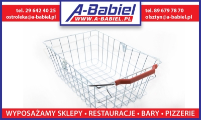 Koszyk druciany sklepowy z rączką, ocynkowany, poj. 20L - maga zyn Olsztyn