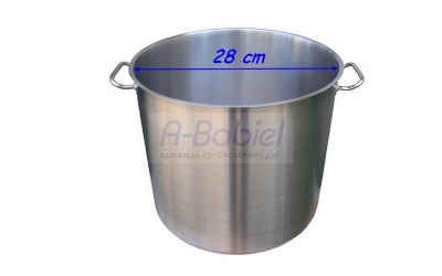 Garnek wysoki śred. 28 cm poj. 14 L.