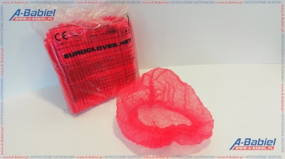 Czepek polipropylenowy, czerwony, rozmiar 21'', op. 100 szt. - odbiór Olsztyn